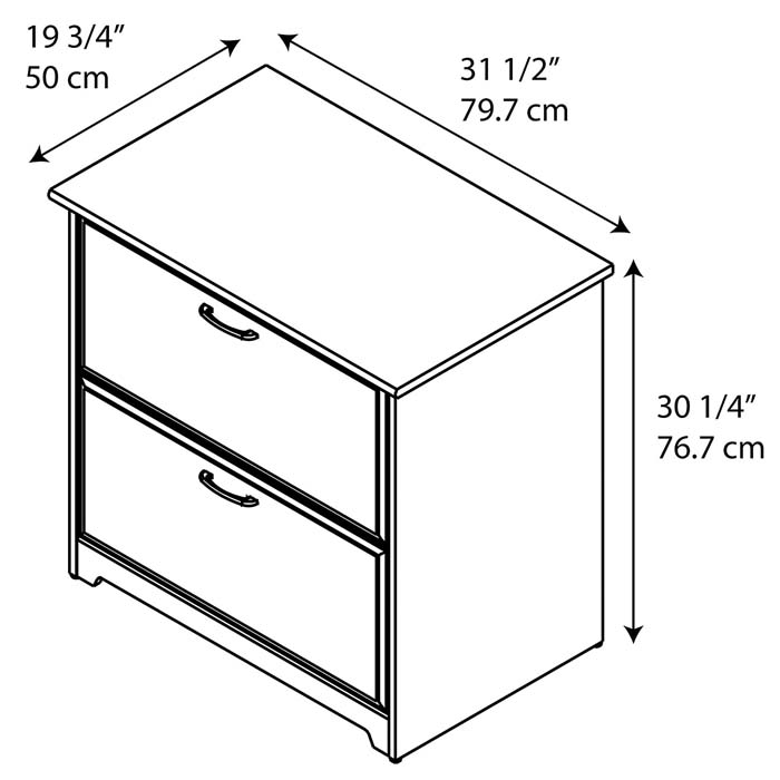 Modern Low 2 Drawer Wood Dresser
