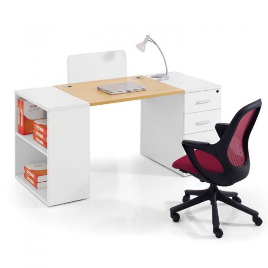 Modern Office Desk With Storage 2 Person Work Station