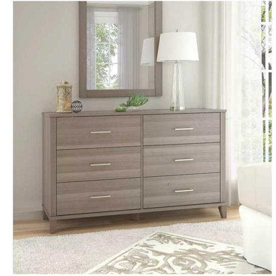 Gray 6 Drawer Dresser