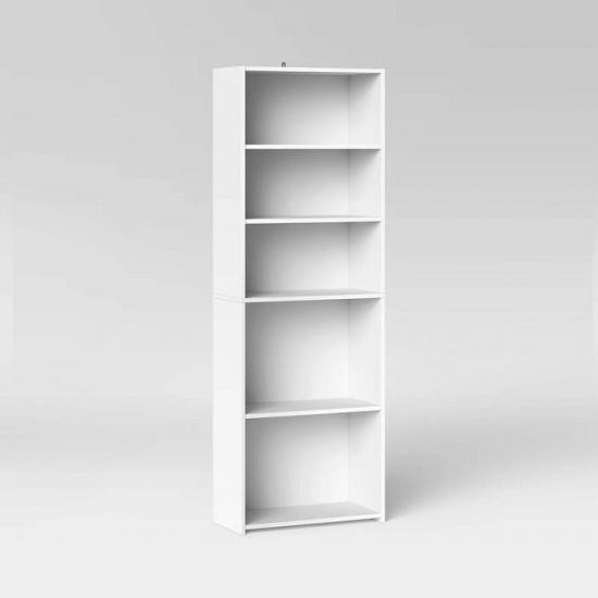 High Quality Wooden Bookshelf 5-Shelf Bookcase